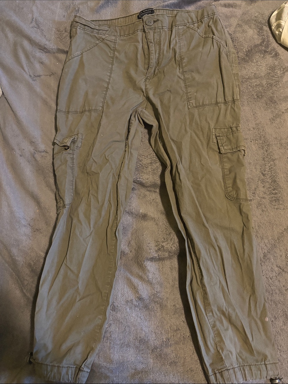 Men's Olive Cargo Pants - Unbranded